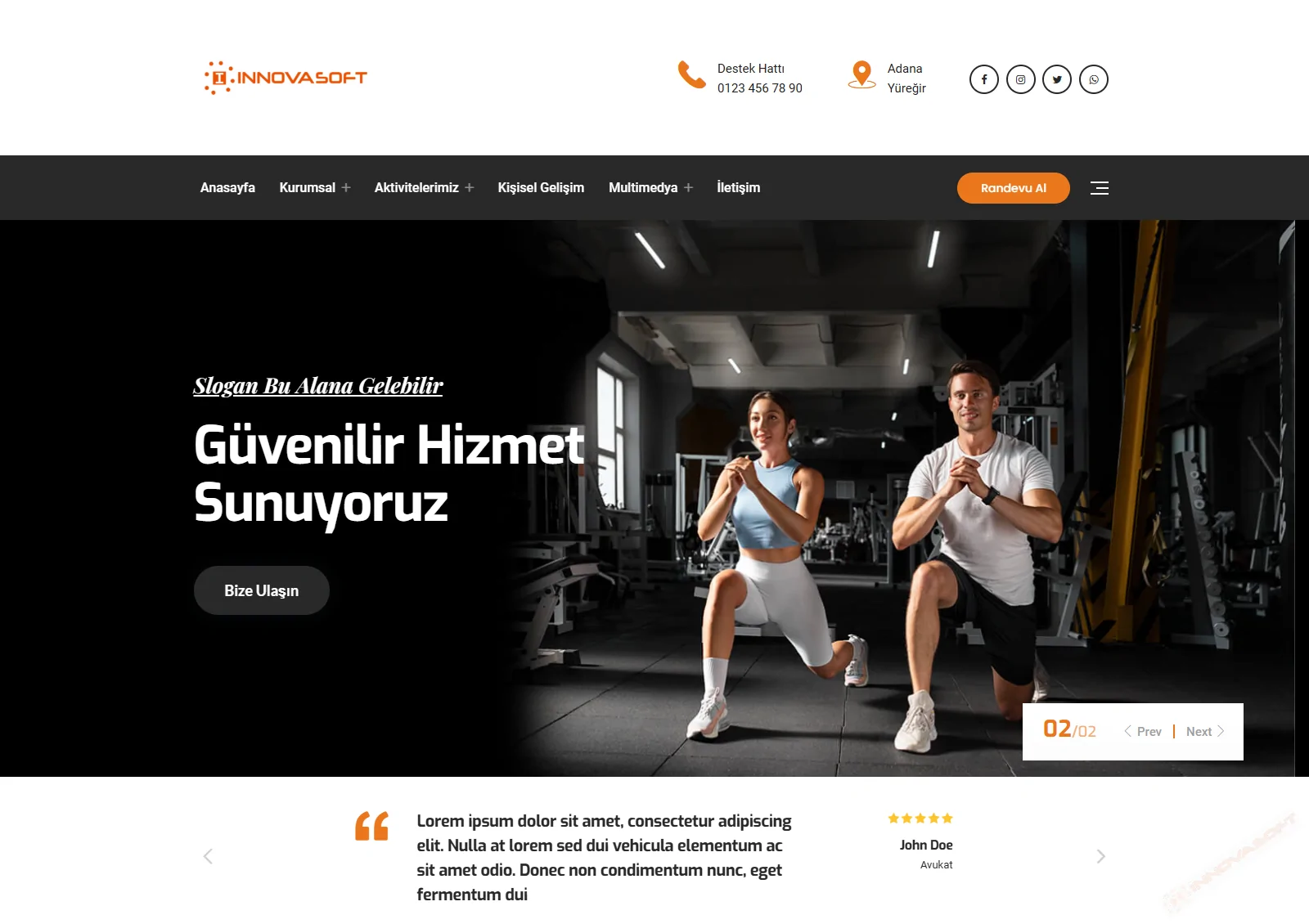 GELİŞMİŞ MOBİL UYUMLU RANDEVU SİSTEMLİ SPOR SALONU YAZILIMI