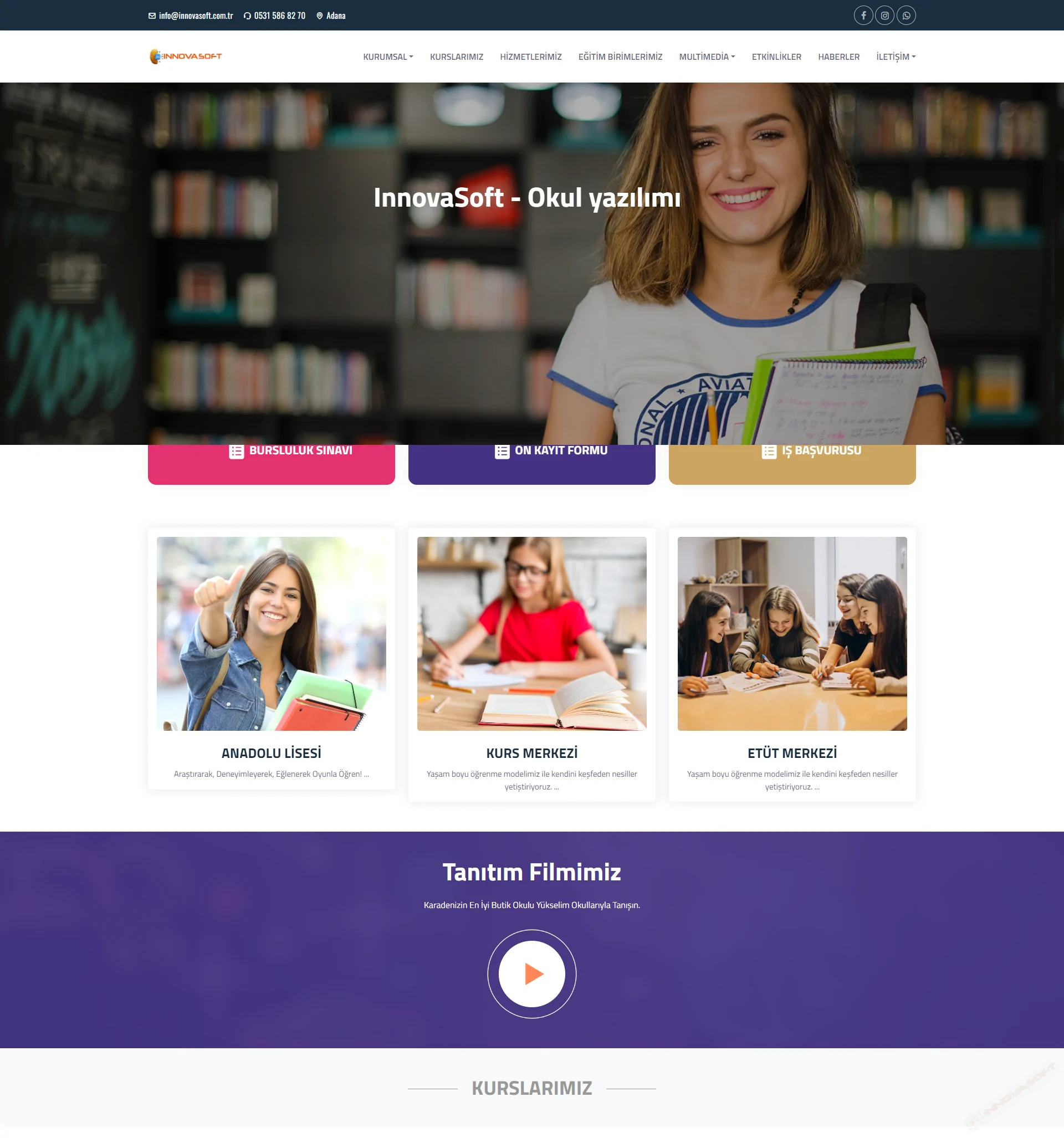 GELİŞMİŞ MOBİL UYUMLU OKUL YAZILIMI